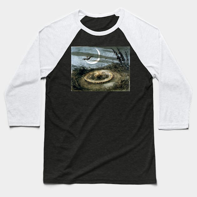 A Fantasy, The Fairy Ring - George Cruikshank Baseball T-Shirt by forgottenbeauty